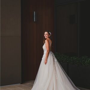 Designer Mermaid Wedding Dress with Beaded Bodice and Sequin Floral Overskirt